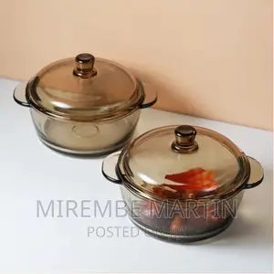 2pc Soup Mixing Baking Serving Glass Casserole Dish