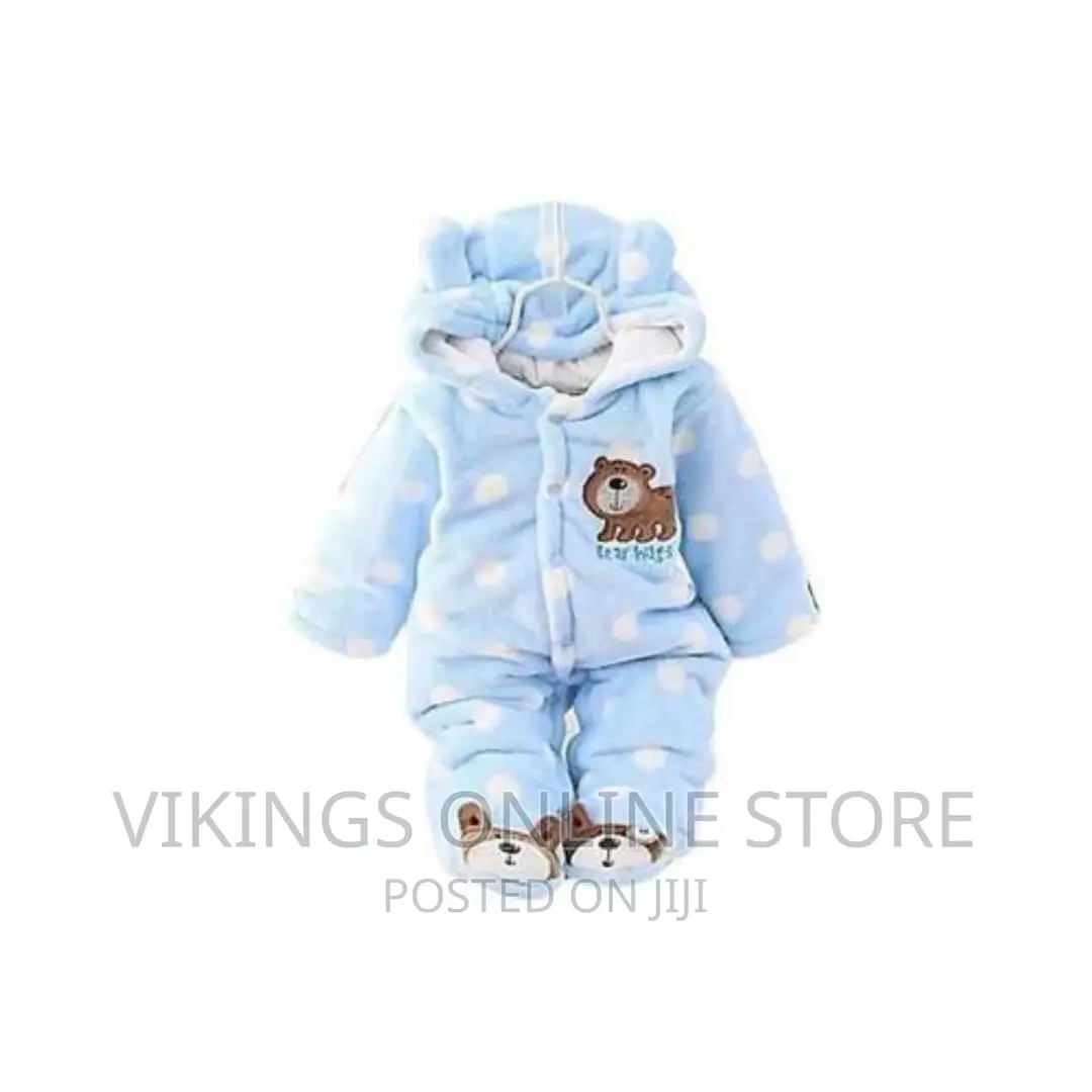 Baby Warm Bodysuit Overall Romper – Blue
