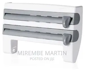 4 in 1 Cling Film, Paper Towel and Foil Storage Rack Cutter,