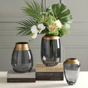 Glass Bowl, Flower Vase for Table, Living Room Kitchen Decor