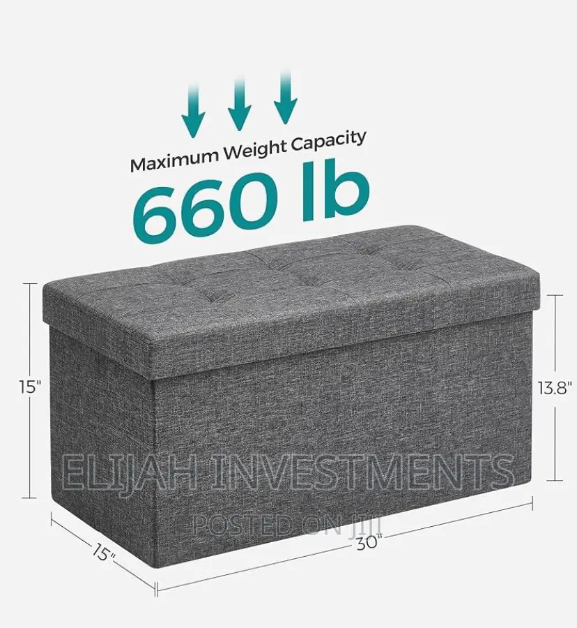 Foldable Storage Box/Ottoman