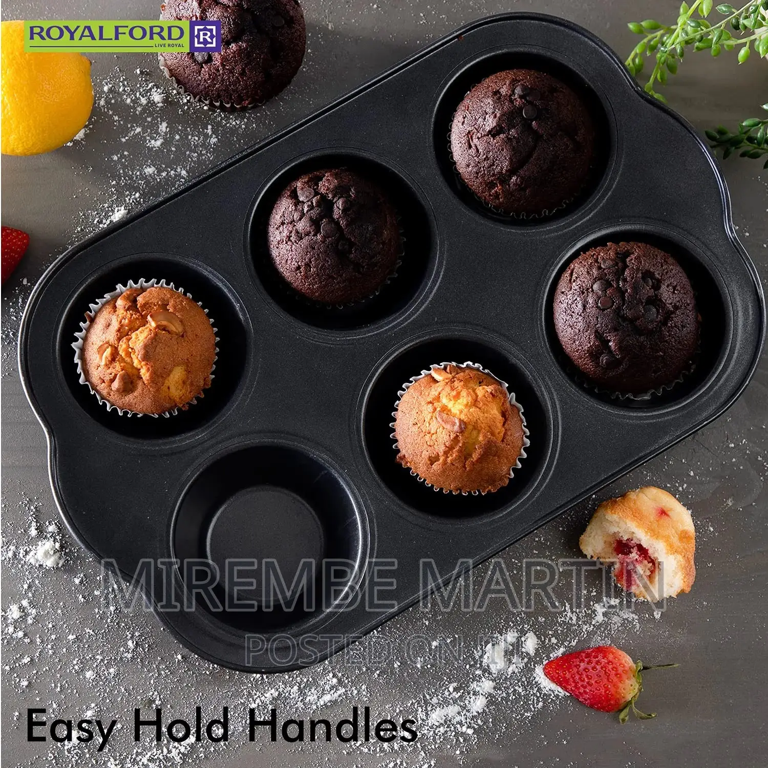 Royalford 6 Cup Jumbo Muffin Pan, Cupcake Pan