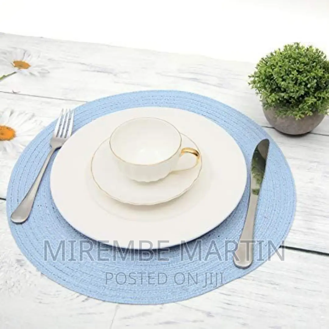 6 Round Decorative Placemats Table Mats