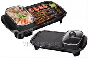 2 In1electric Baking Pan, Cooking Soup Hot Pot and BBQ
