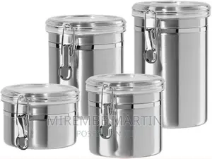 -Piece Stainless Steel Canister Storage