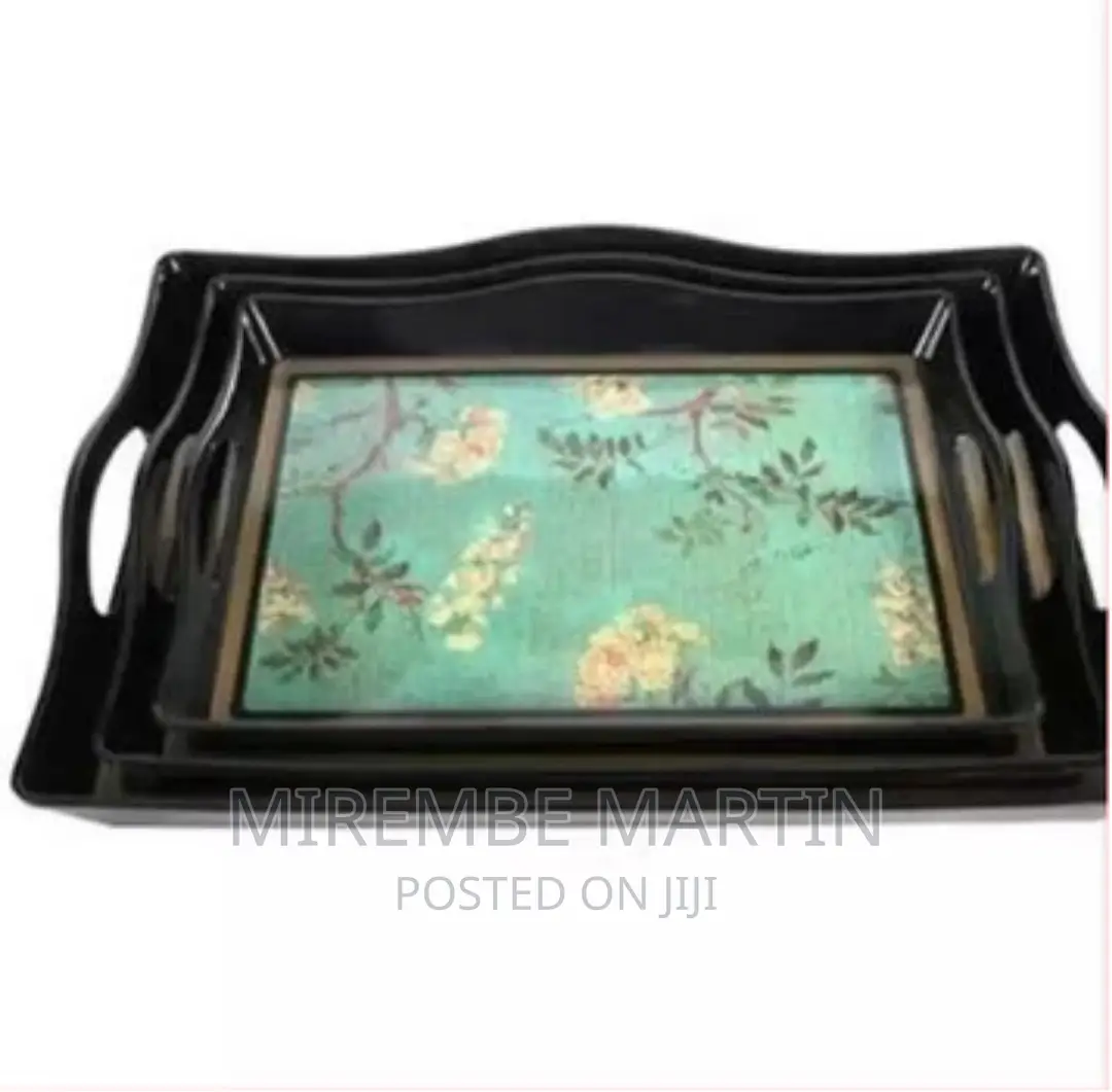 3pieces of Melamine Serving Trays Platters,