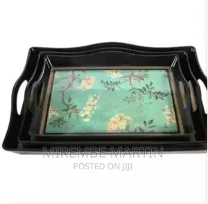 3pieces of Melamine Serving Trays Platters,