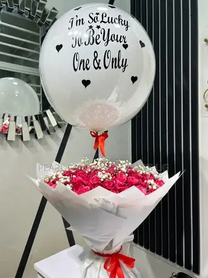 Flowers Surprises Attached Balloons  Decorated 789cc