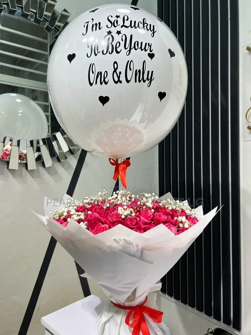 Flowers Surprises Attached Balloons  Decorated 789cc