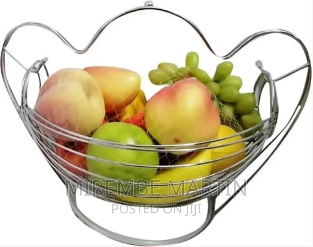 Metallic Fruit Storage Hanging Basket Holder