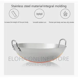 Stainless Steel Wok Frying Pan