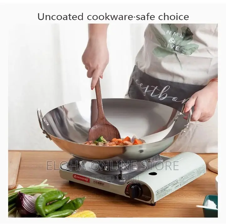 Stainless Steel Wok Frying Pan