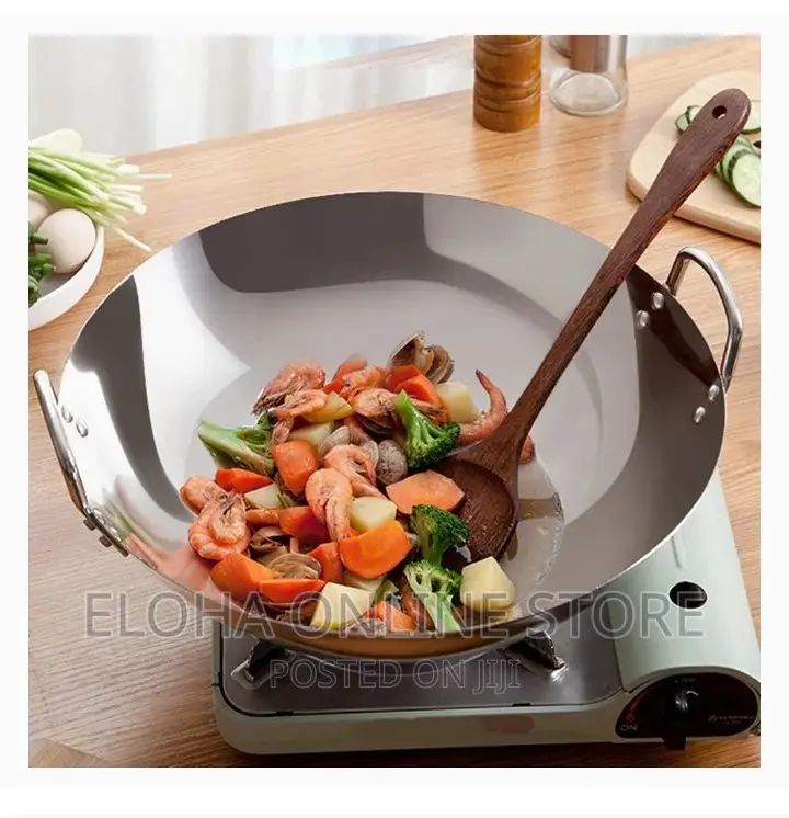 Stainless Steel Wok Frying Pan