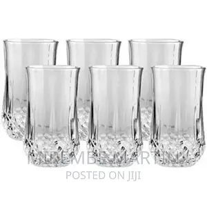 6 Pieces of Diamond Design Juice Glasses –