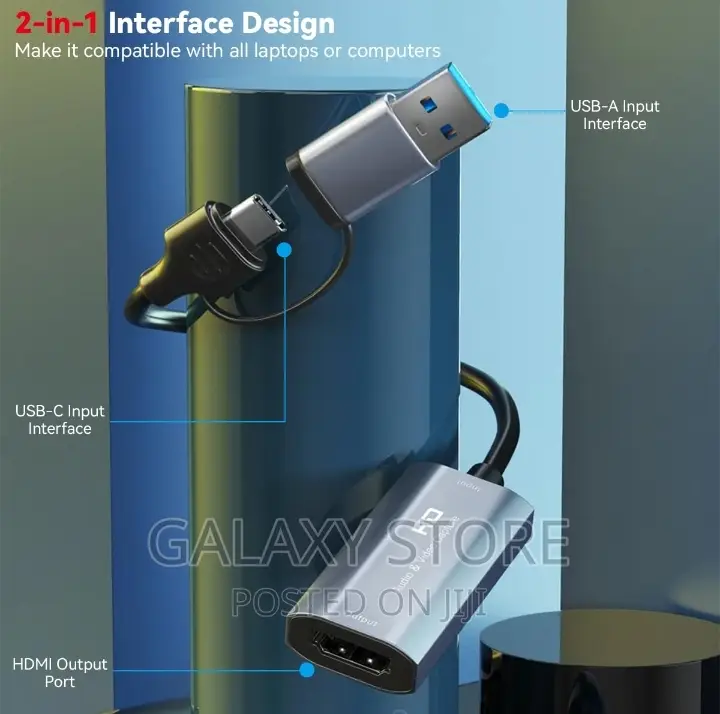 HDMI to USB/USB C Video Capture Card ,USB 3.0 Type C