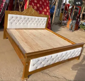 Leather Bed / 5by6 Bed / Wooden Bed/ Furniture/ Luxury Bed