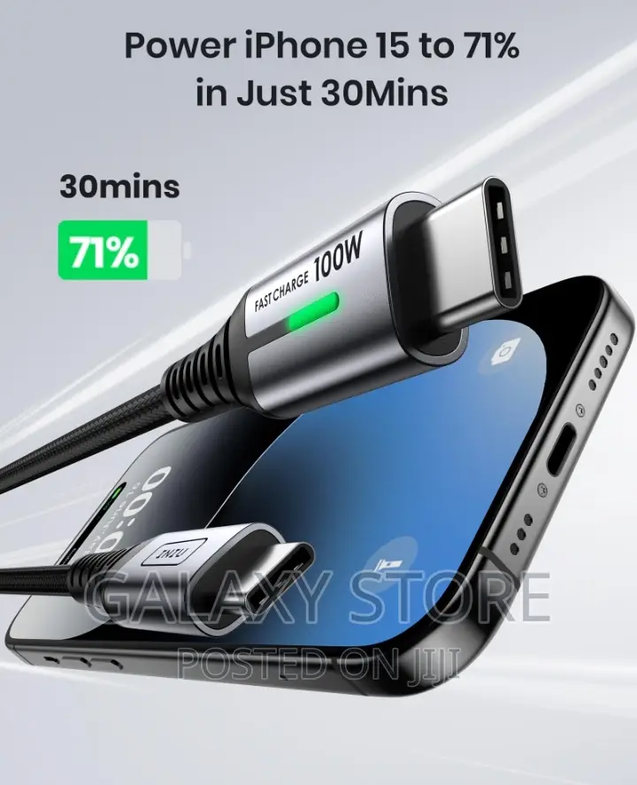 100w USB C to USB C Data Cable Samsung Galaxy iPad Macbook