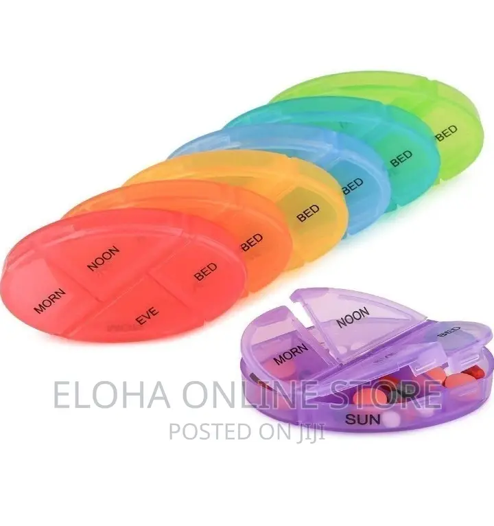 Pill Pro Box Organizer With 7 Single Box 4 Daily Compartment