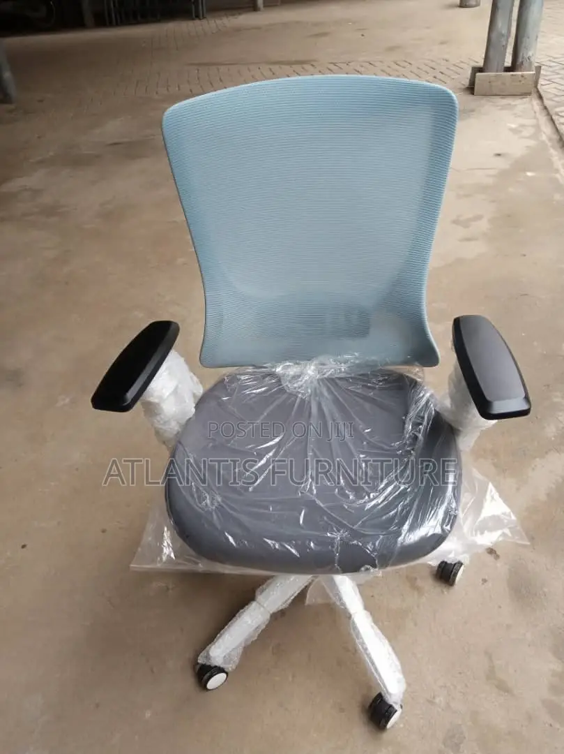 White and Right Blue Office Chair