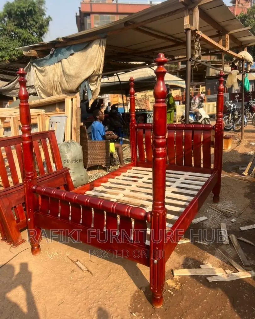 Long Pillar German Bed / 5by6 Bed / Wooden Bed / Good Bed /