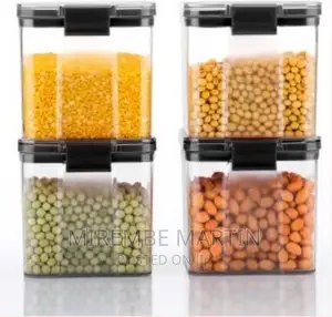 700ml 4-Piece Plastic Transparent Plain Storage