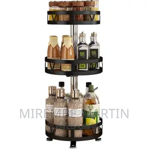 3 Tier 360° Rotatating Kitchen Trolley Shelf Spice Storage
