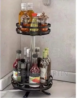 Tier 360° Rotatating Kitchen Trolley Shelf Spice Storagerack