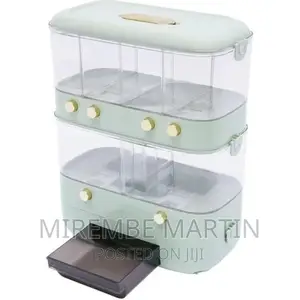Olpad Rice Dispenser Grain Dispenser 2 Layers Rice Container