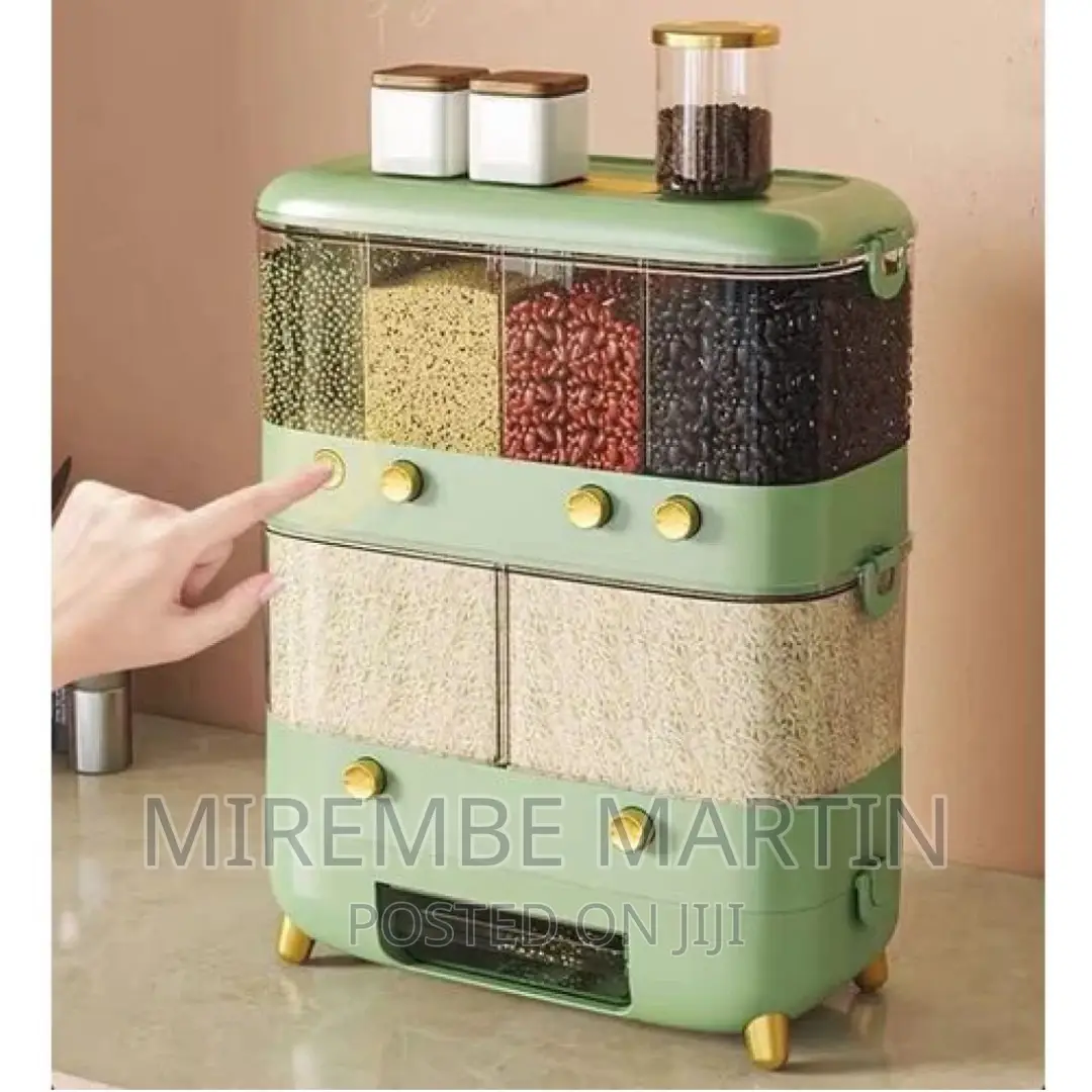 Olpad Rice Dispenser Grain Dispenser 2 Layers Rice Container