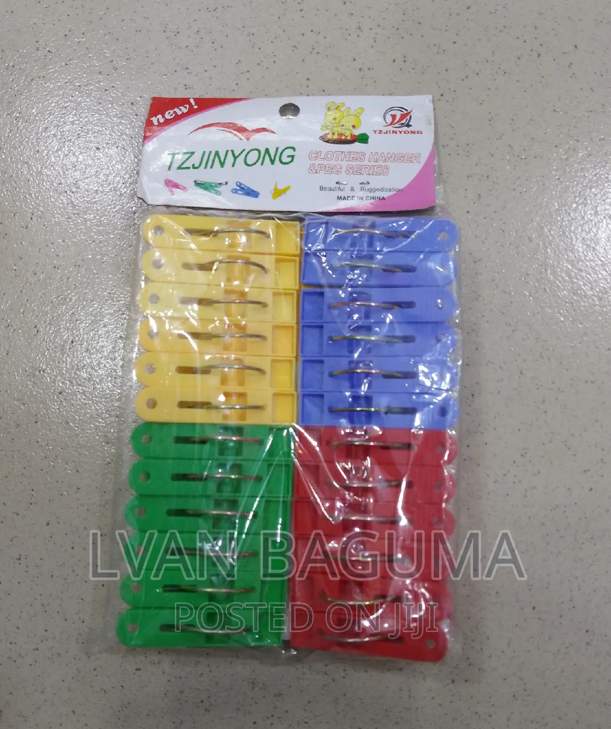 Multi-Color Plastic Clothes Pegs - 24 PCS in a Pack