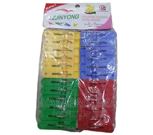 Multi-Color Plastic Clothes Pegs - 24 PCS in a Pack
