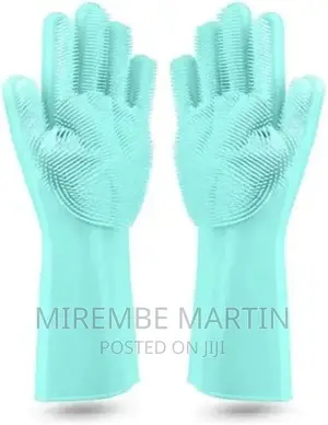 1pair of Bathroom and Kitchen Silicone Cleaning Hand Gloves