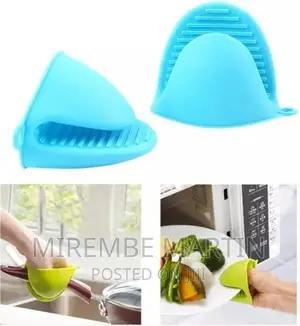 2piece Silicone Oven Mitts, Pot Cooking Finger Heat Gloves