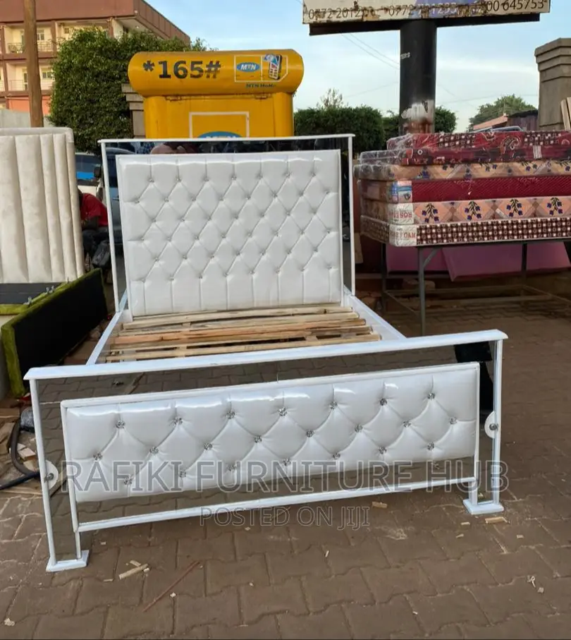 Leather Bed / 5by6 /Glass / Furniture / Wooden Bed / Uganda