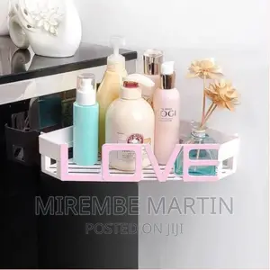 1piece Letter Wall-Mounted Bathroom Shelf Rack Holder