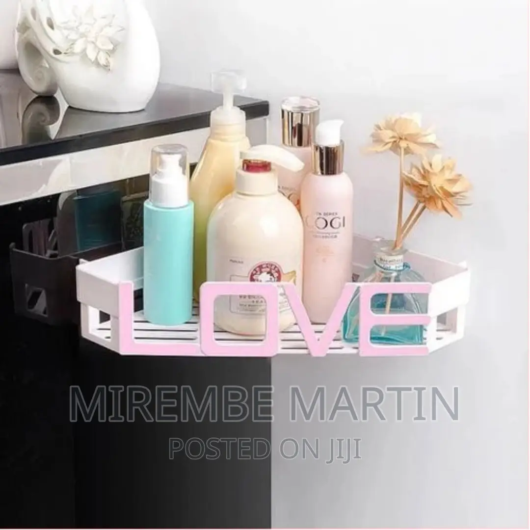 1piece Letter Wall-Mounted Bathroom Shelf Rack Holder