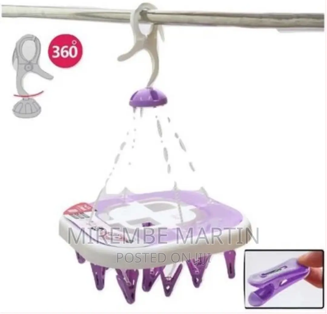 20 Clips Laundry Clothes Hanger Socks Underwear Drying Rack