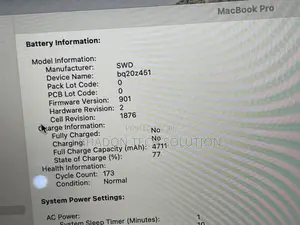 Laptop Apple MacBook Pro 2018 16GB Intel Core I7 SSD 500GB