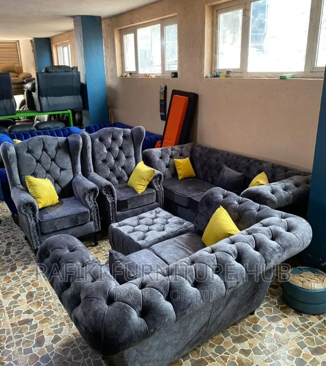Sofa Set / 5 Seaters / Chairs/ Furniture / Best / Fabric