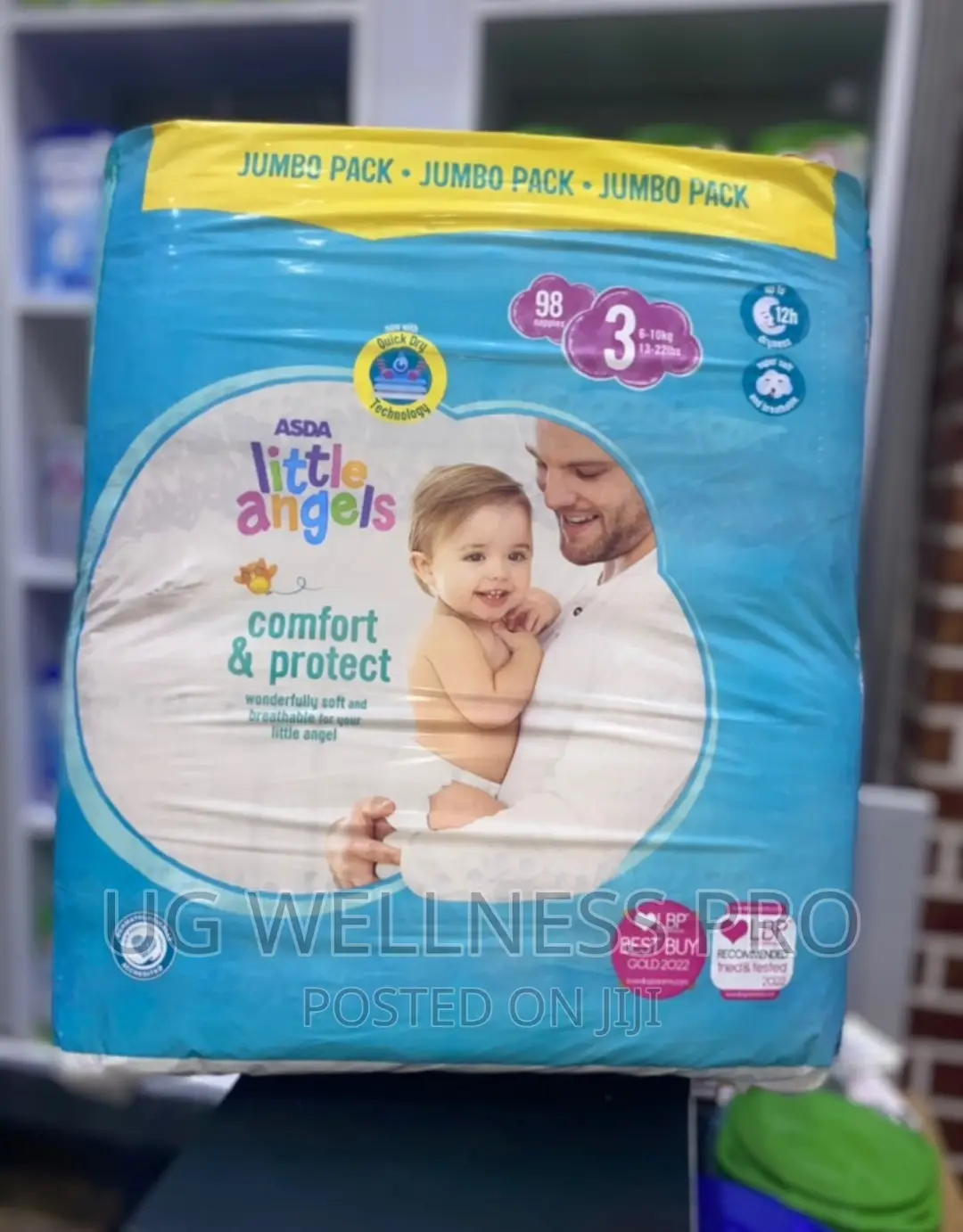 ASDA Little Angles Baby Diapers 3 6-10kg 98s