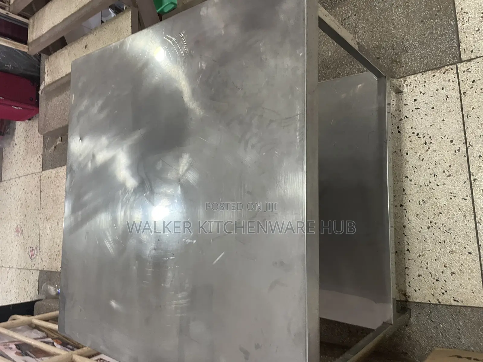 3ft .5inch Cube 3ftht Double Layer Working Aluminium Table