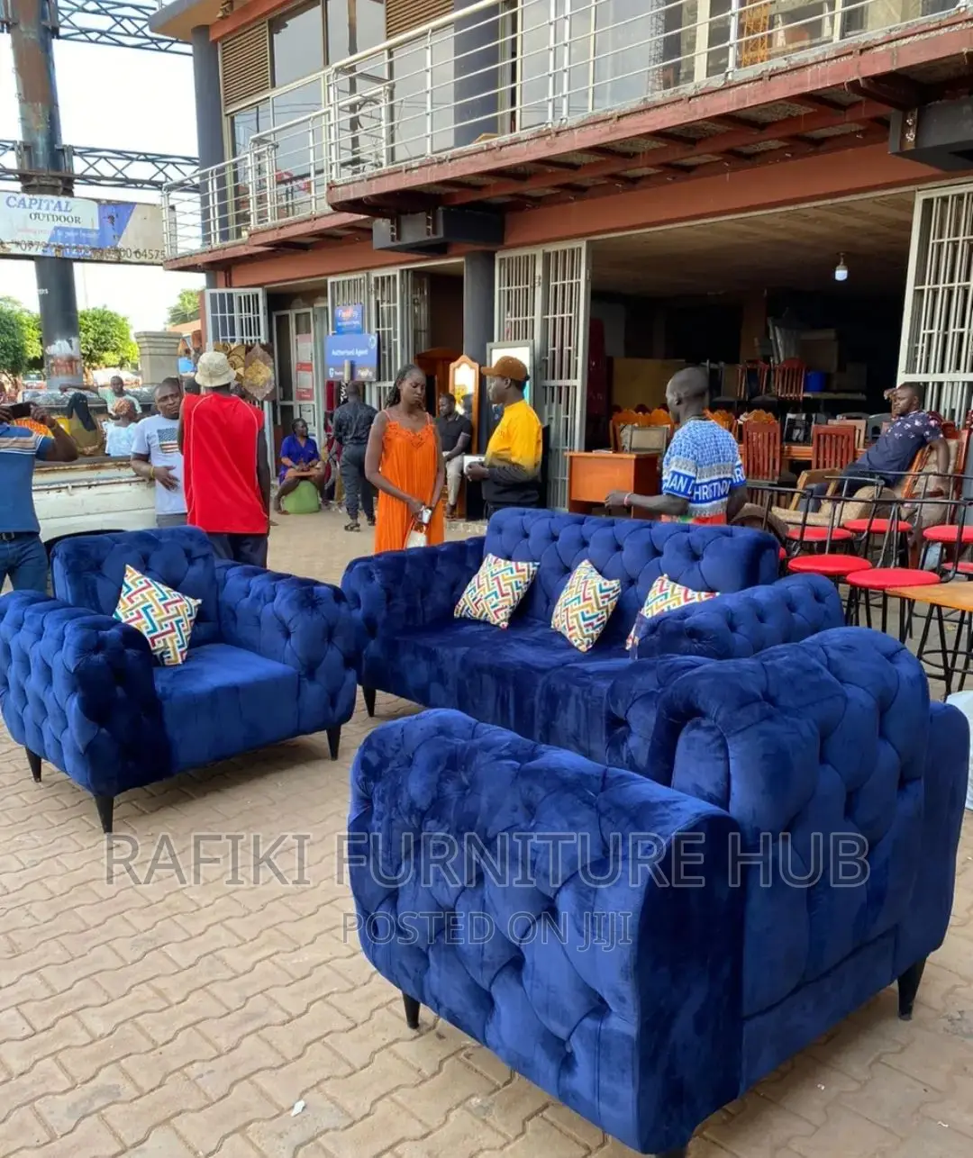 Sofa Set / 5 Seaters / Chairs / Furniture / Fabric