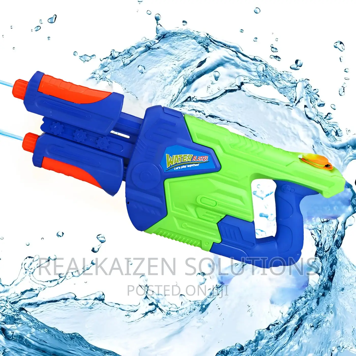 Double Shot 1.7L Long Range Water Blaster Gun for Outdoor