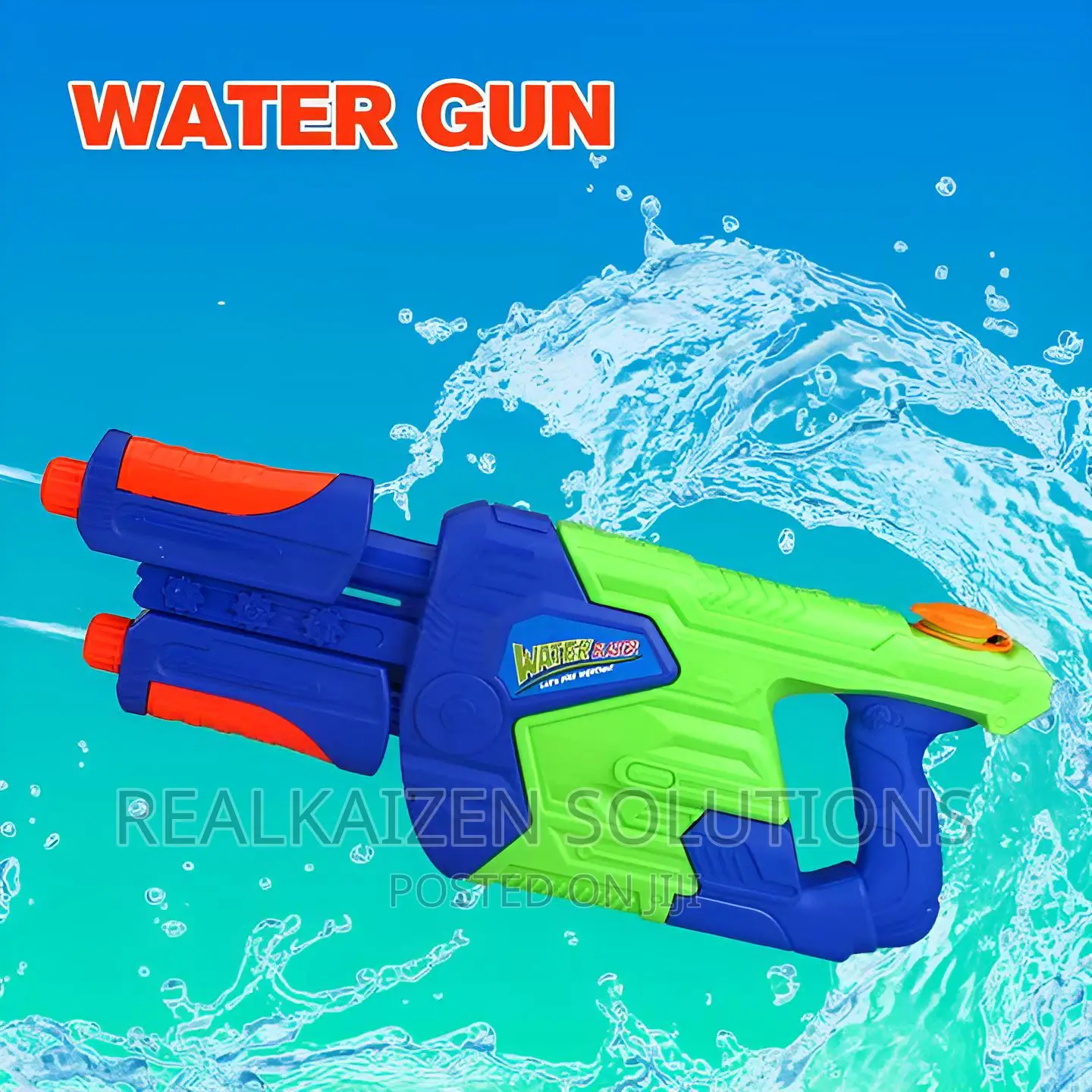 Double Shot 1.7L Long Range Water Blaster Gun for Outdoor