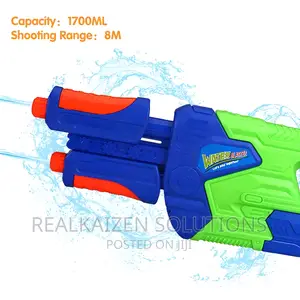 Double Shot 1.7L Long Range Water Blaster Gun for Outdoor