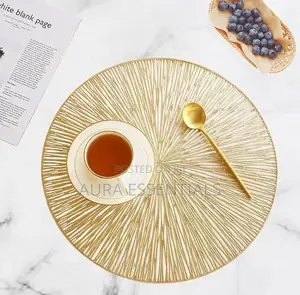 6 Pieces Golden Table Mat