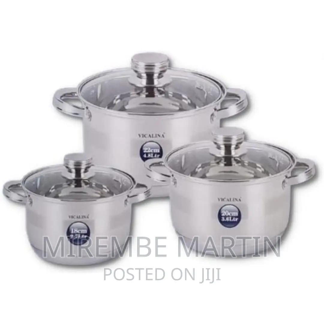 6pieces of Heavy Stainless Steel Saucepans Cookware,