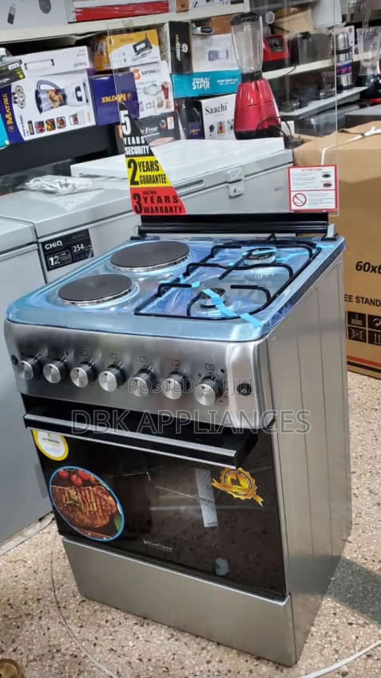 Blue Flame 2gas + 2electric Cookers (60*60)Cm 2yr Warranty