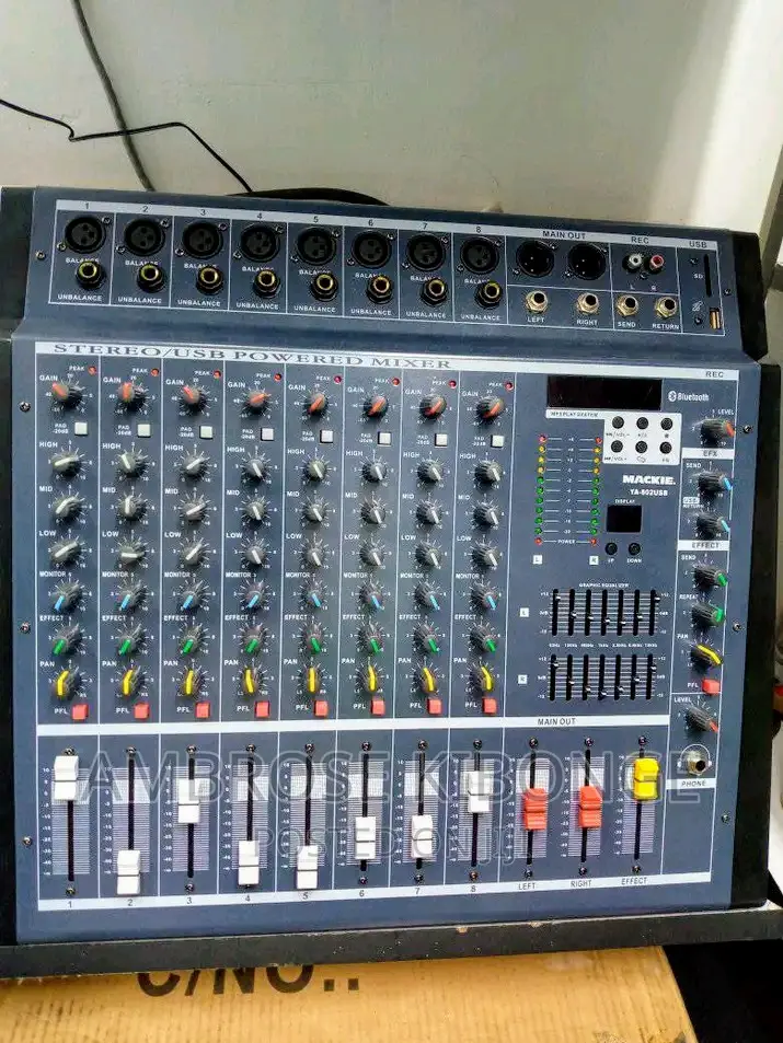 Powered USB 8chan Mixing Console Effects Processor Amp-Mixer