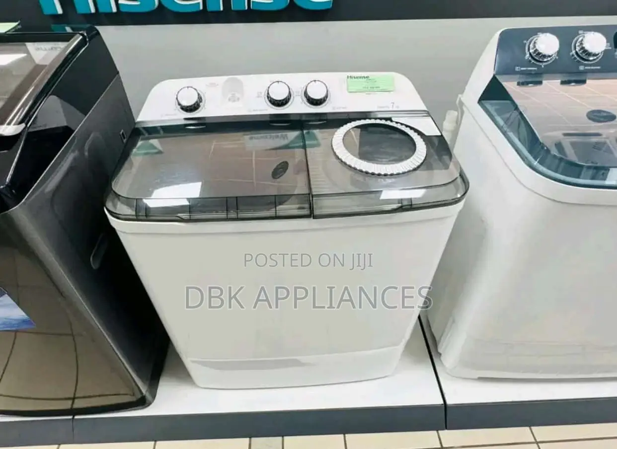 New Hisense 7kgs Twin-Tub Washing Machine With Air Dryer